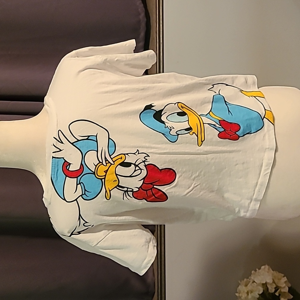Disney Mickey and Minnie Mouse White T-Shirt - Size Large - Picture 5 of 8